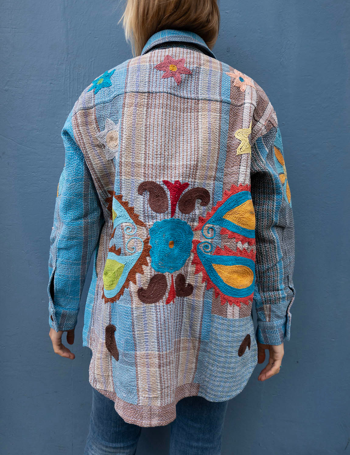 Indian Kantha Work Jacket - 8