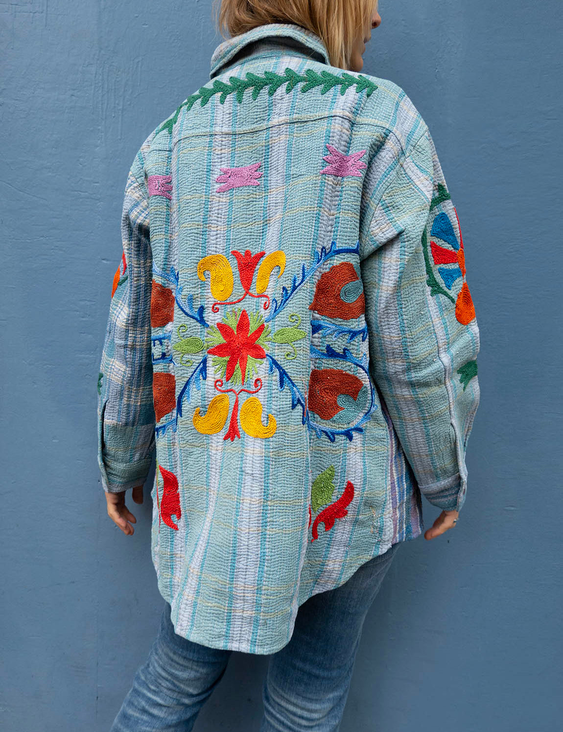 Indian Kantha Work Jacket - 9