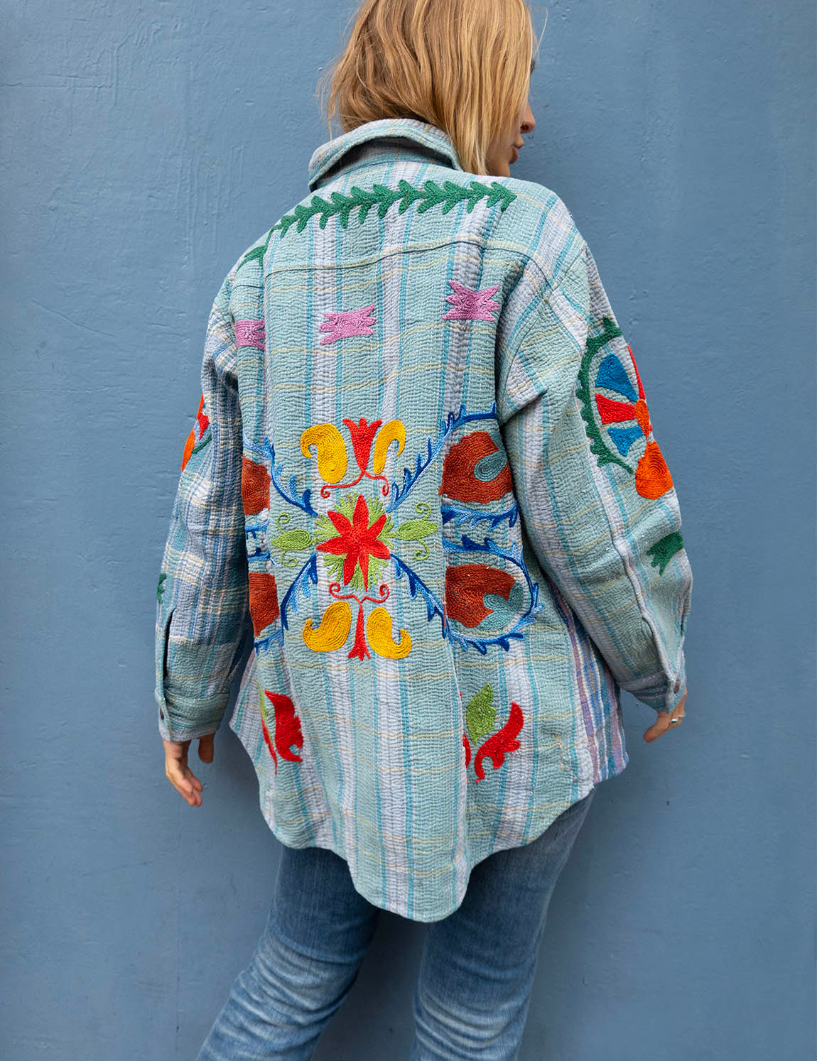 Indian Kantha Work Jacket - 9