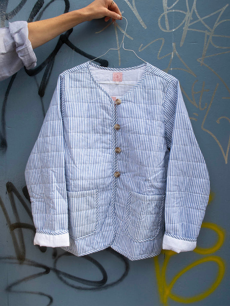 Jacket Quilted - Blue/White