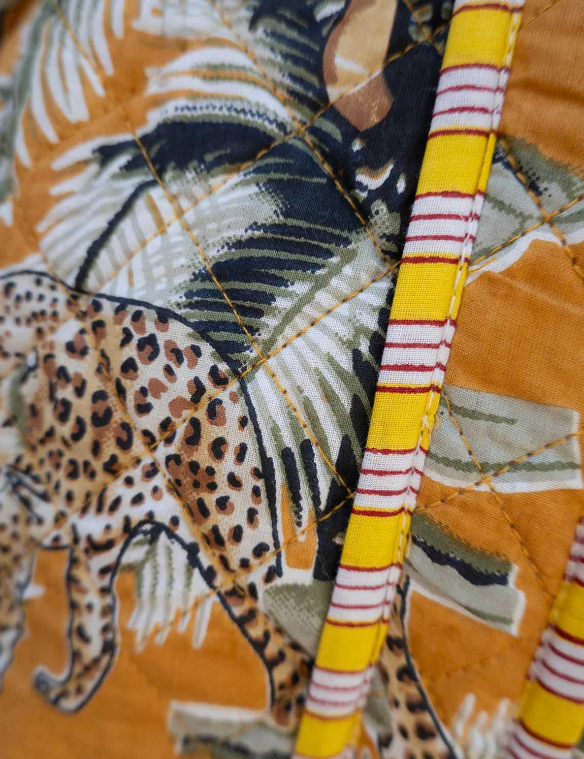Daisy Duffel Bag - Quilted Blockprint - Jungle