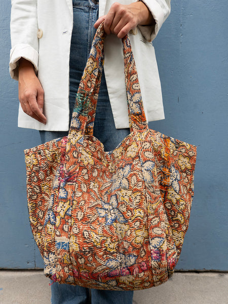 Kantha Blockprinted Shopper - 6