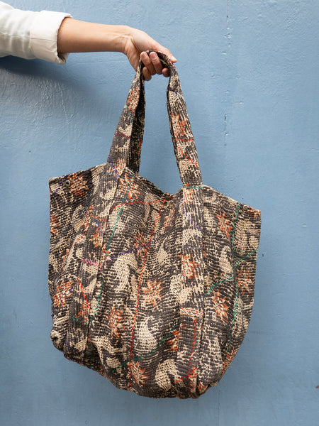 Kantha Blockprinted Shopper - 5
