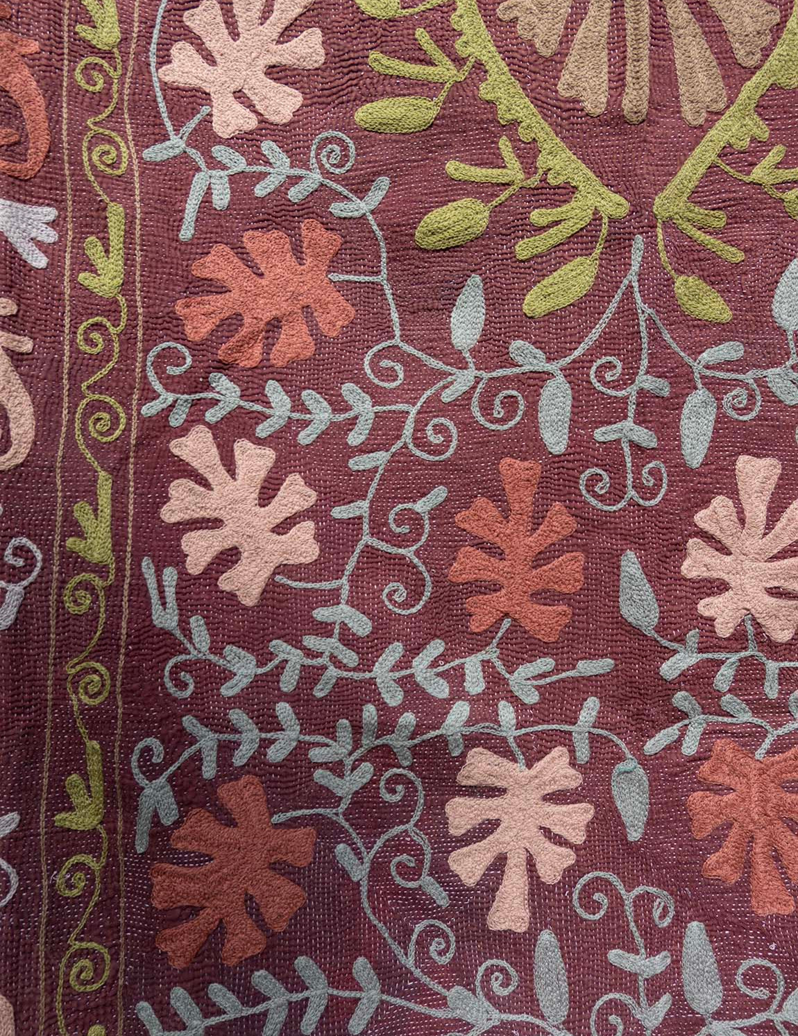 Indisk kantha suzani sengetæppe 61