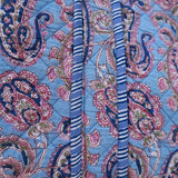 Tove Tote - Quilted Blockprint - Light Blue