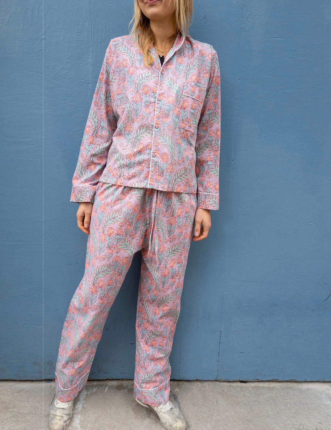 Pajamas Blockprint - Lilac