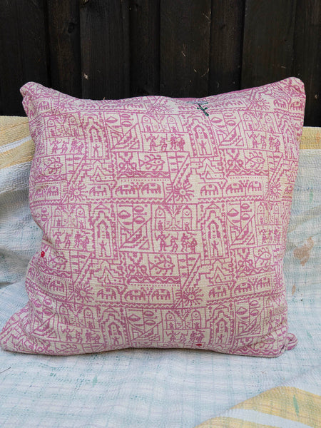 Indisk kantha pude M  - 523