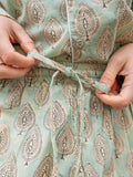 Pyjamas Blockprint - Mint