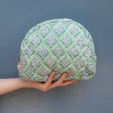 Moon Pouch Blockprint L - Mint