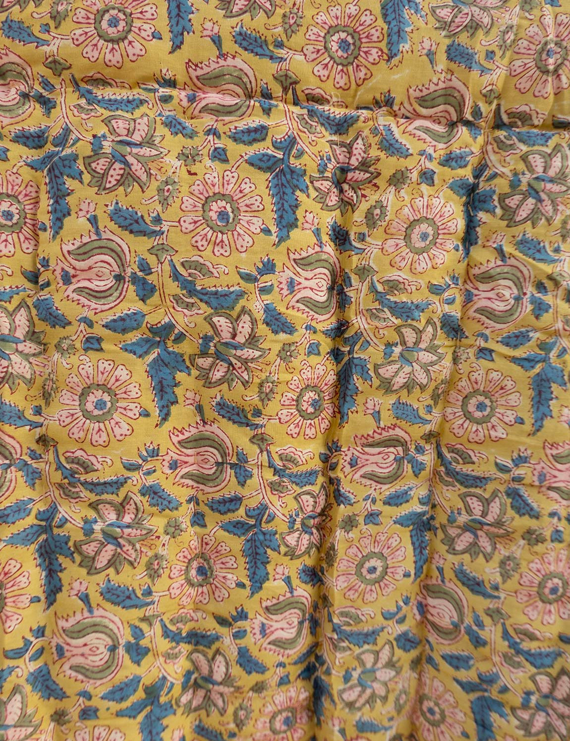 Quilted baby blanket - Mustard/Purple