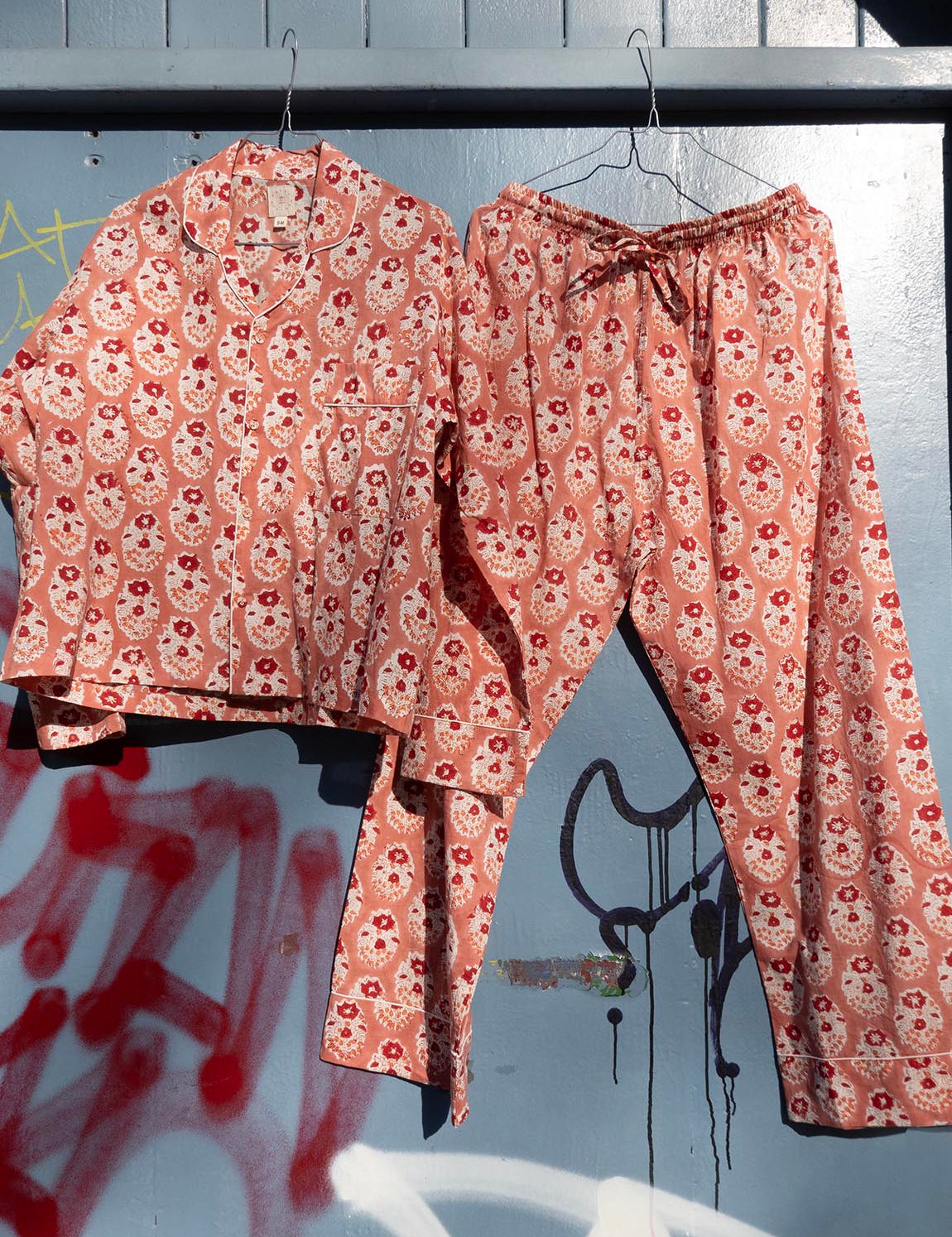 Pajamas Blockprint - Old Rose