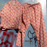 Pyjamas Blockprint - Old Rose
