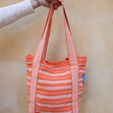 Nepal Stripe Bag - Orange/White