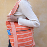 Nepal Stripe Bag - Orange/White