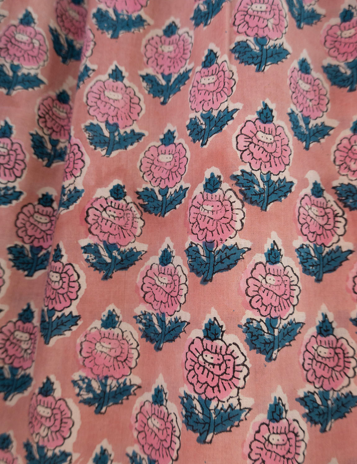 Pajamas Blockprint - Peach Pink