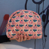 Moon Pouch Blockprint L - Peach Pink