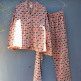 Pyjamas Blockprint - Peach Pink