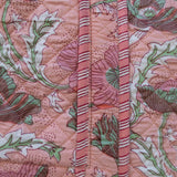 Tove Tote - Quilted Blockprint - Peach