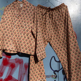 Pyjamas Blockprint - Pink Bouquet