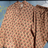 Pyjamas Blockprint - Pink Bouquet
