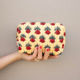 Pouch Blockprint S - Red Flower