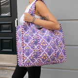 Tove Tote - Quilted Blockprint - Purple