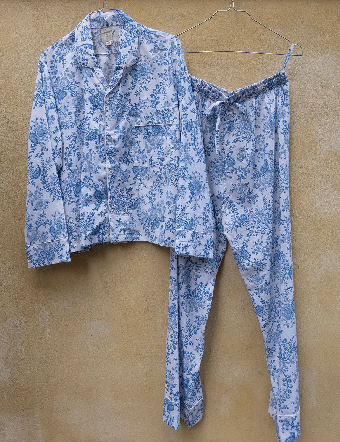 Pyjamas Blockprint - Delicate Blue