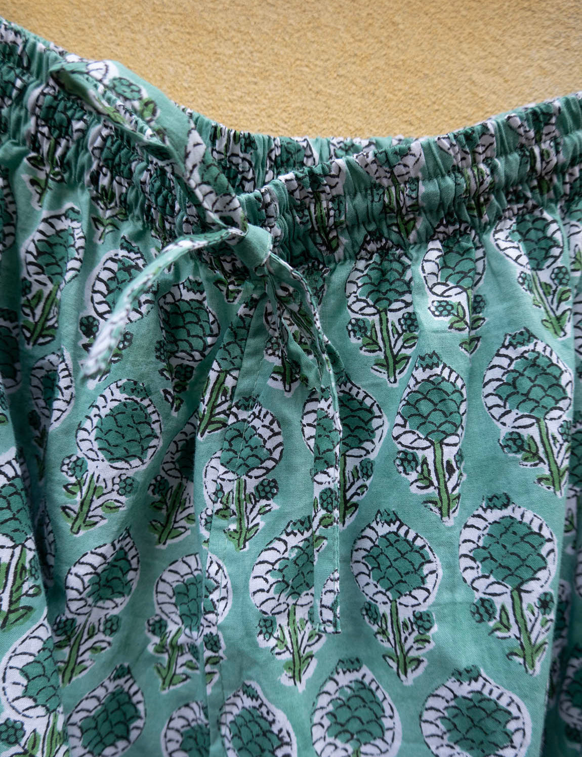 Pyjamas Blockprint - Jade Flower