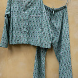 Pyjamas Blockprint - Jade Flower