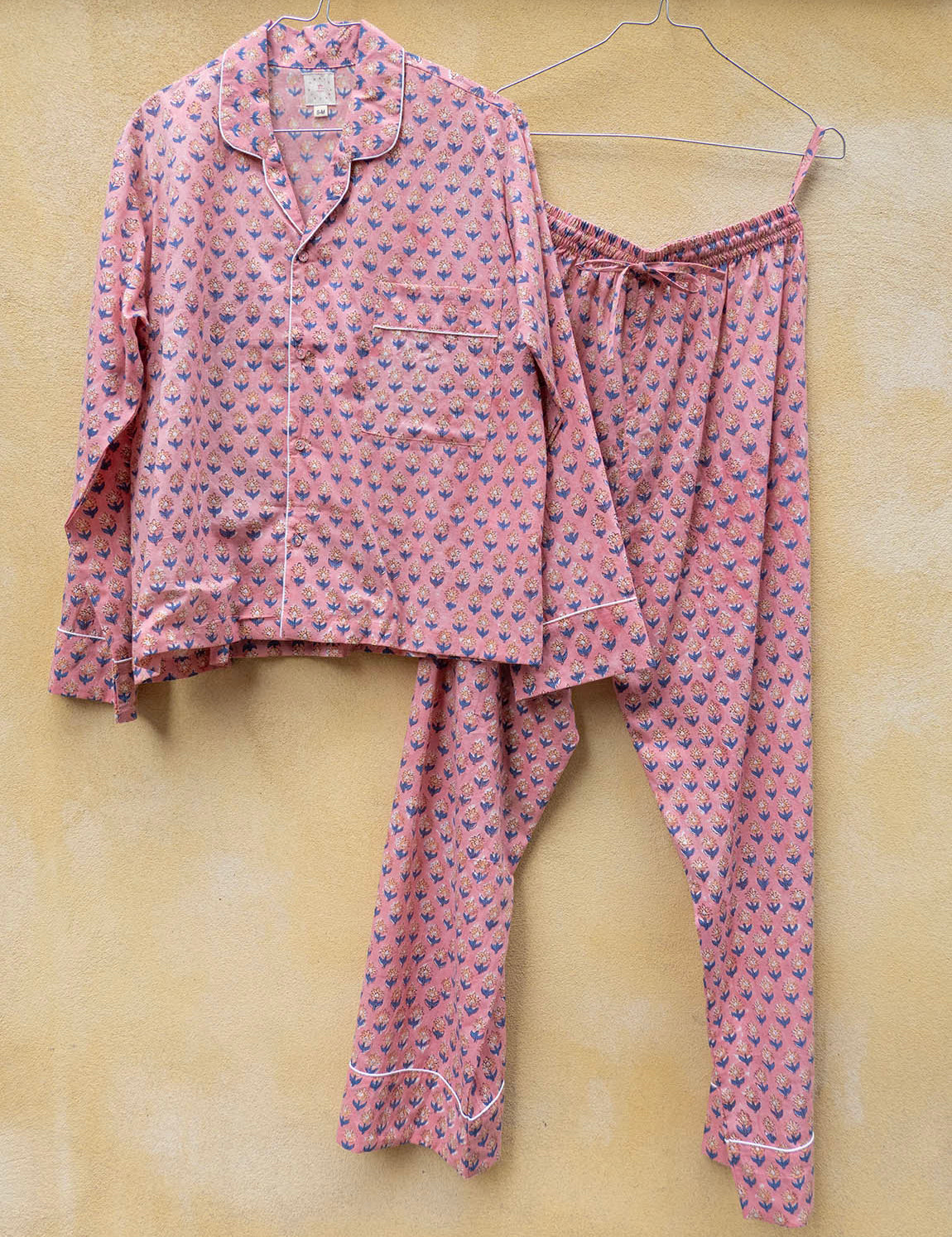 Pyjamas Blockprint - Coral Flower