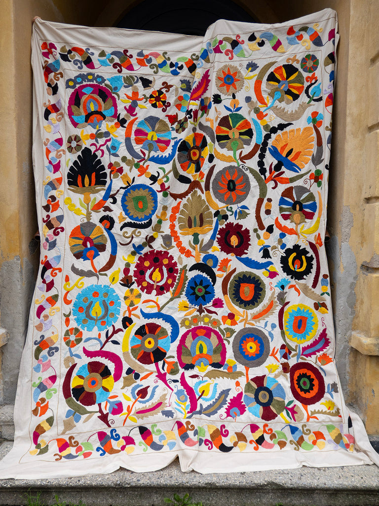 Indisk suzani dobbeltsengetæppe - 2