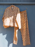 Pyjamas Blockprint - Red Flower