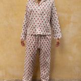 Pyjamas Blockprint - Red Flower