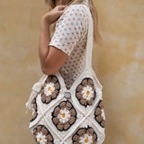 Bali Bag - Brown Retro Flower