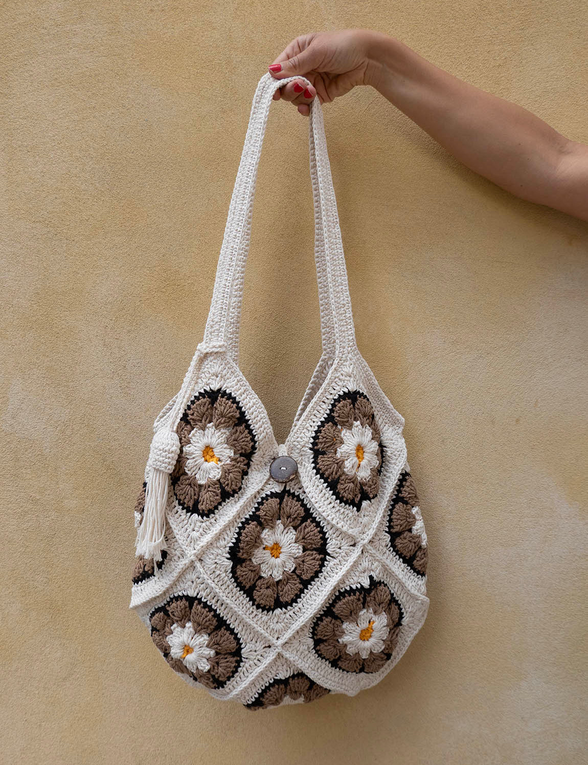 Bali Bag - Brown Retro Flower
