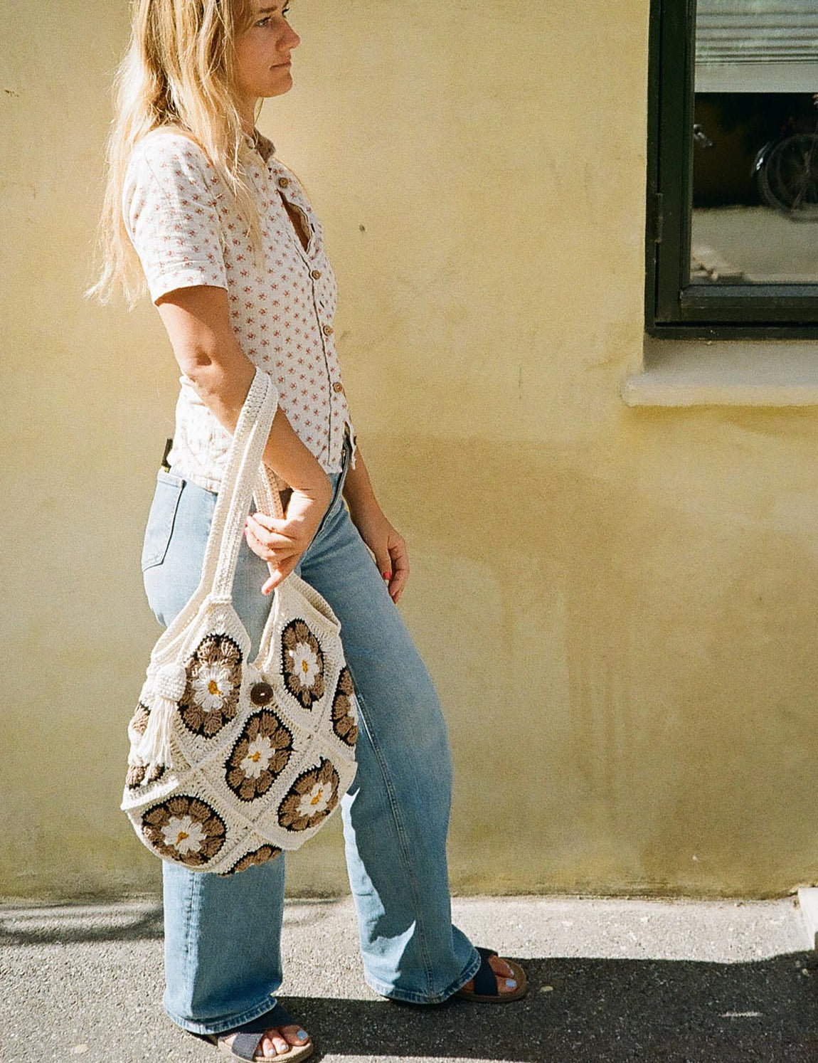 Bali Bag - Brown Retro Flower