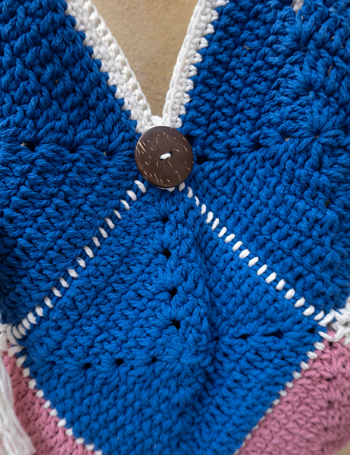 Bali Bag - Blue and Pink Squares