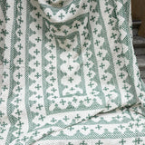 Cross-stitch bedspread - Green