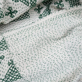 Cross-stitch bedspread - Green
