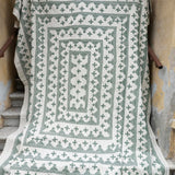 Cross-stitch bedspread - Green