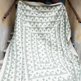 Cross-stitch bedspread - Green