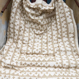 Cross-stitch bedspread - Olive
