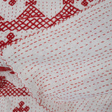 Cross-stitch bedspread - Red