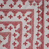Cross-stitch bedspread - Red