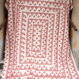 Cross-stitch bedspread - Red
