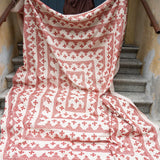 Cross-stitch bedspread - Red