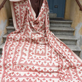 Cross-stitch bedspread - Red