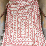 Cross-stitch bedspread - Red