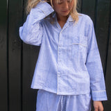 Pyjamas Blockprint - Blue Stripe