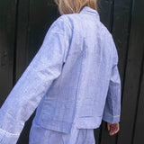 Pyjamas Blockprint - Blue Stripe